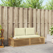 Set vanjskih sofa Bijela 182,5 x 63 x 73 cm Poliester
