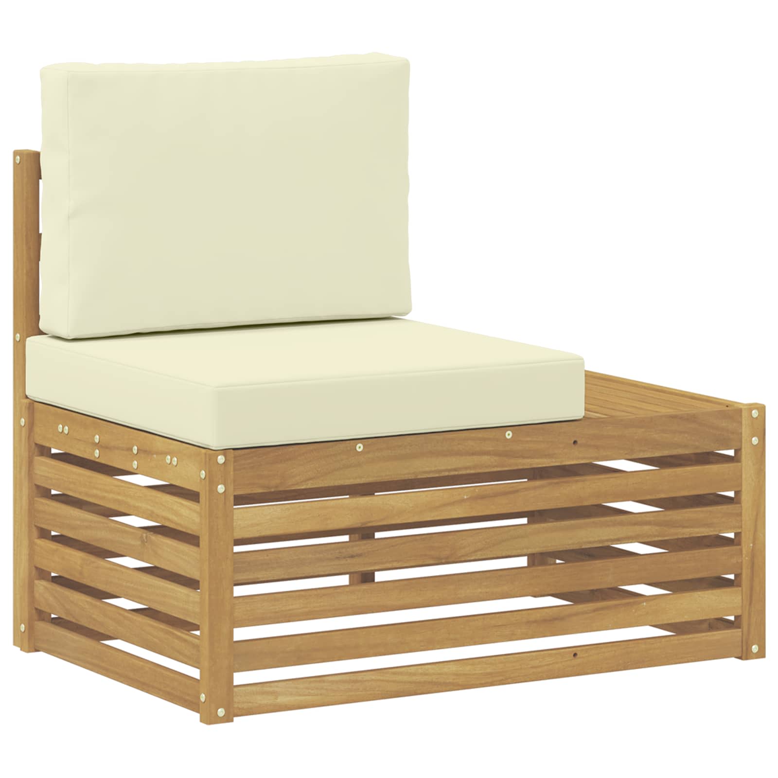Set vanjskih sofa Bijela 182,5 x 63 x 73 cm Poliester