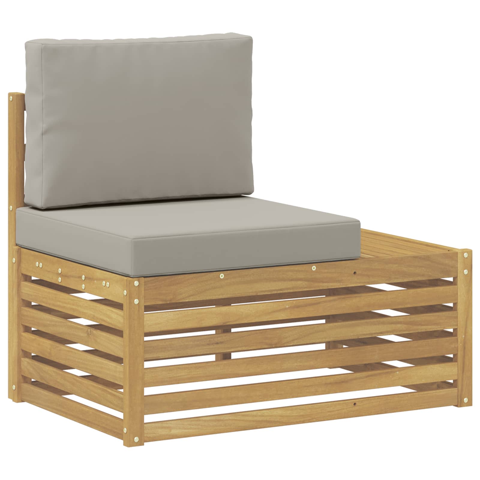 Set vanjskih sofa s jastukom 4 Komad Bijela i svjetlosiva