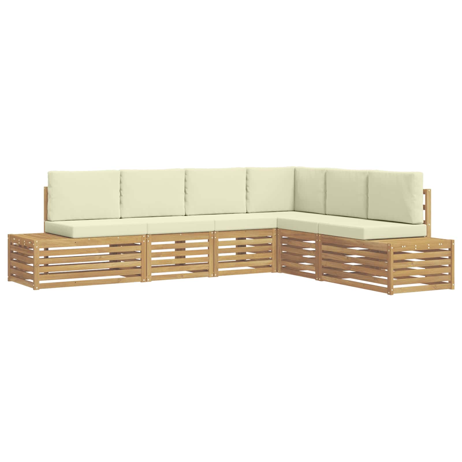 Set vanjskih sofa Bijela 273 x 213,5 x 73 cm Poliester