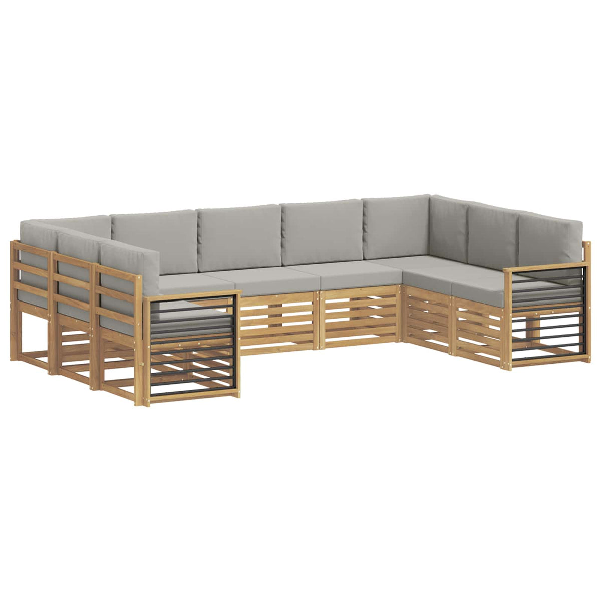 Sekcijska garnitura 9 pcs Bijela i svjetlosiva