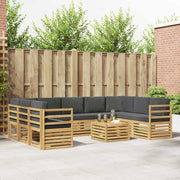 Set vanjskih sofa 10 kom. Bijela i Antracit Poliester