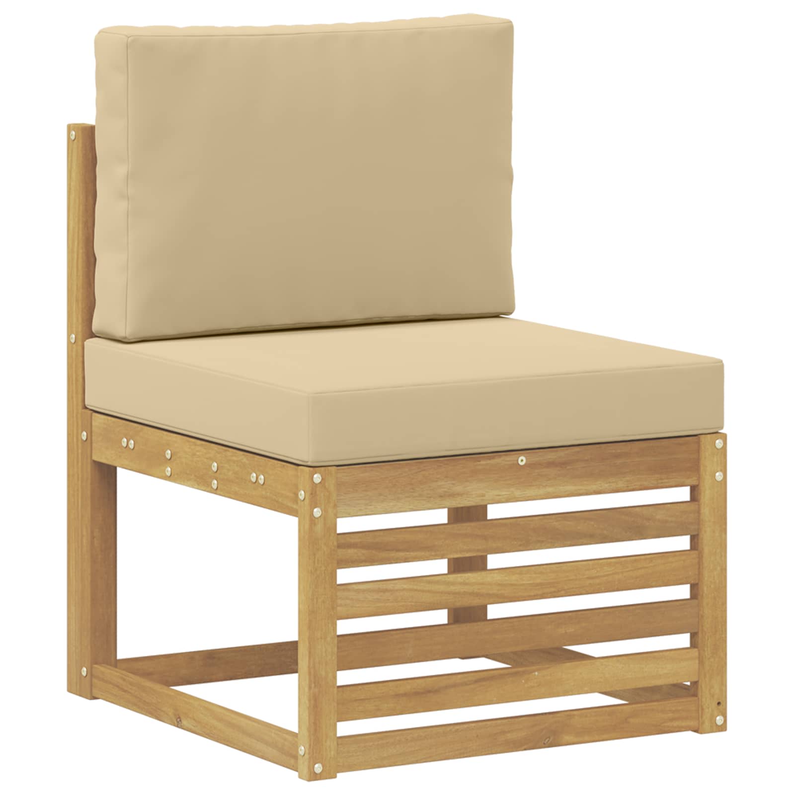 Set vanjskih sofa 10 kom. Bijela i bež Poliester
