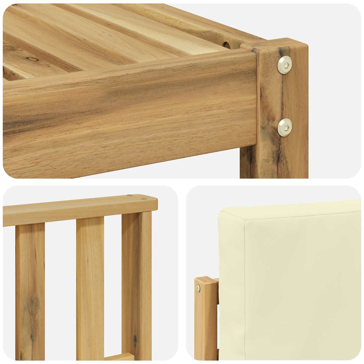Set vanjskih sofa 8 pcs Bijela i Krem 59 x 59 x 37 cm Poliester