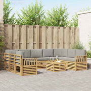Set vanjskih sofa 8 pcs Bijela i svijetlosiva 59 x 59 x 37 cm