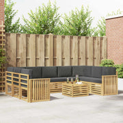 Set vanjskih sofa 10 kom. Bijela i antracit Poliester