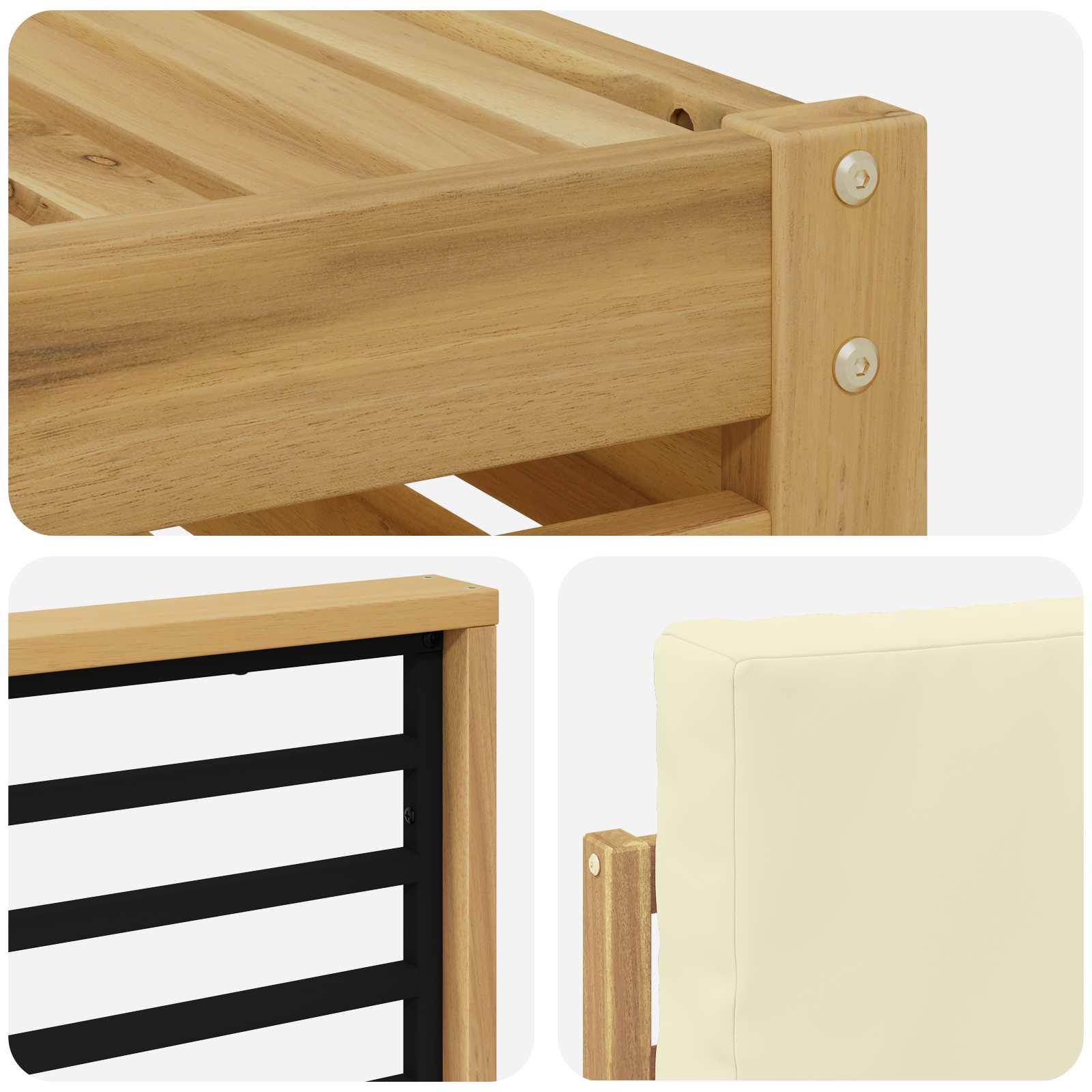 Setovi sofa s jastukom 10 pcs Bijela i krem Poliester