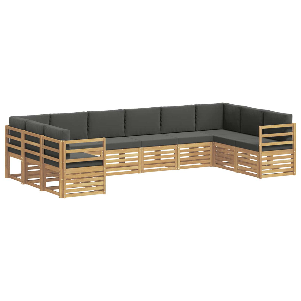 Sekcijska garnitura 10 pcs Bijela i antracit