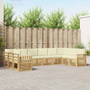 Set vanjskih sofa 7 pcs Bijela i Krem 363 x 187,5 x 73 cm