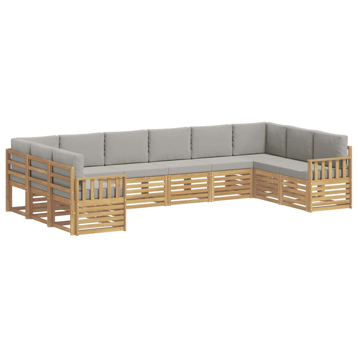 Set vanjskih sofa 7 pcs Bijela i svijetlosiva