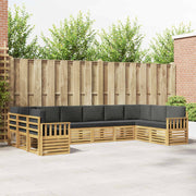 Set vanjskih sofa 7 pcs Bijela i Antracit 363 x 187,5 x 73 cm