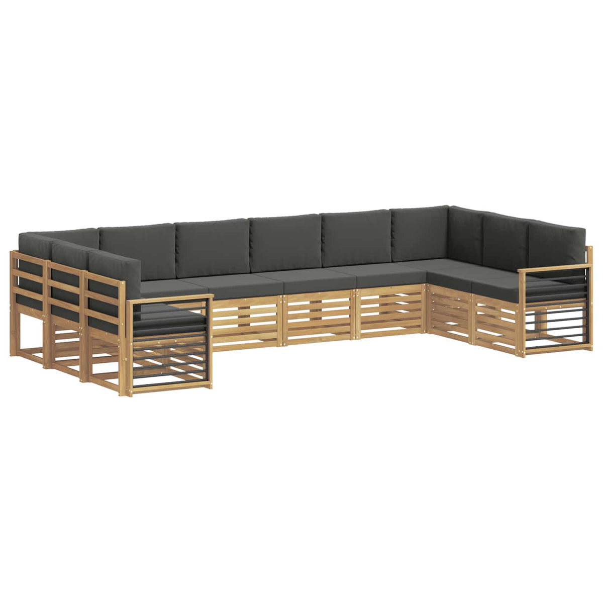 Sekcijska garnitura 10 pcs Bijela i antracit