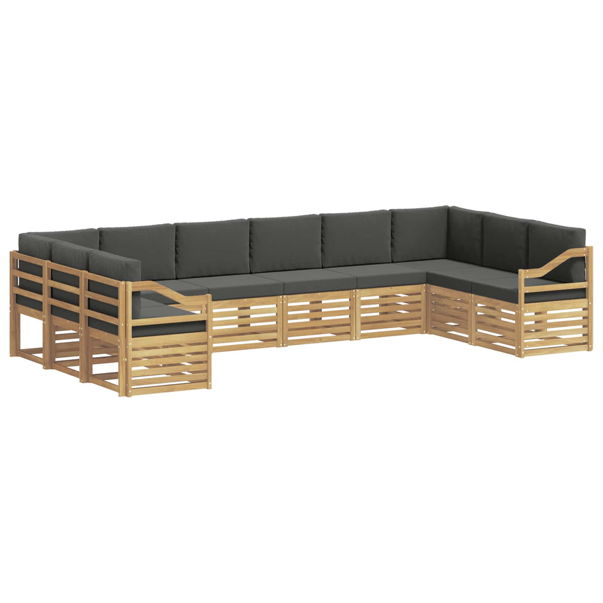 Sekcijska garnitura 10 pcs Bijela i antracit