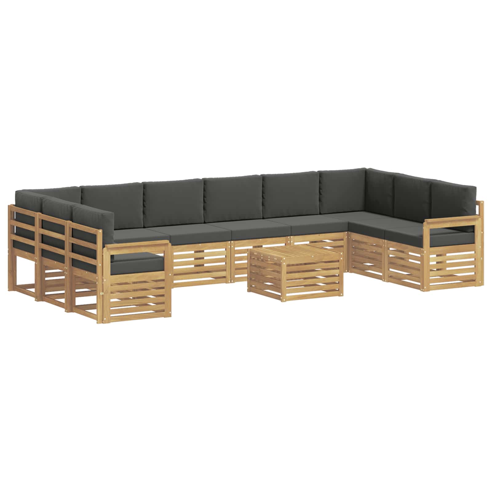 Set vanjskih sofa 8 pcs Bijela i Antracit 59 x 59 x 37 cm