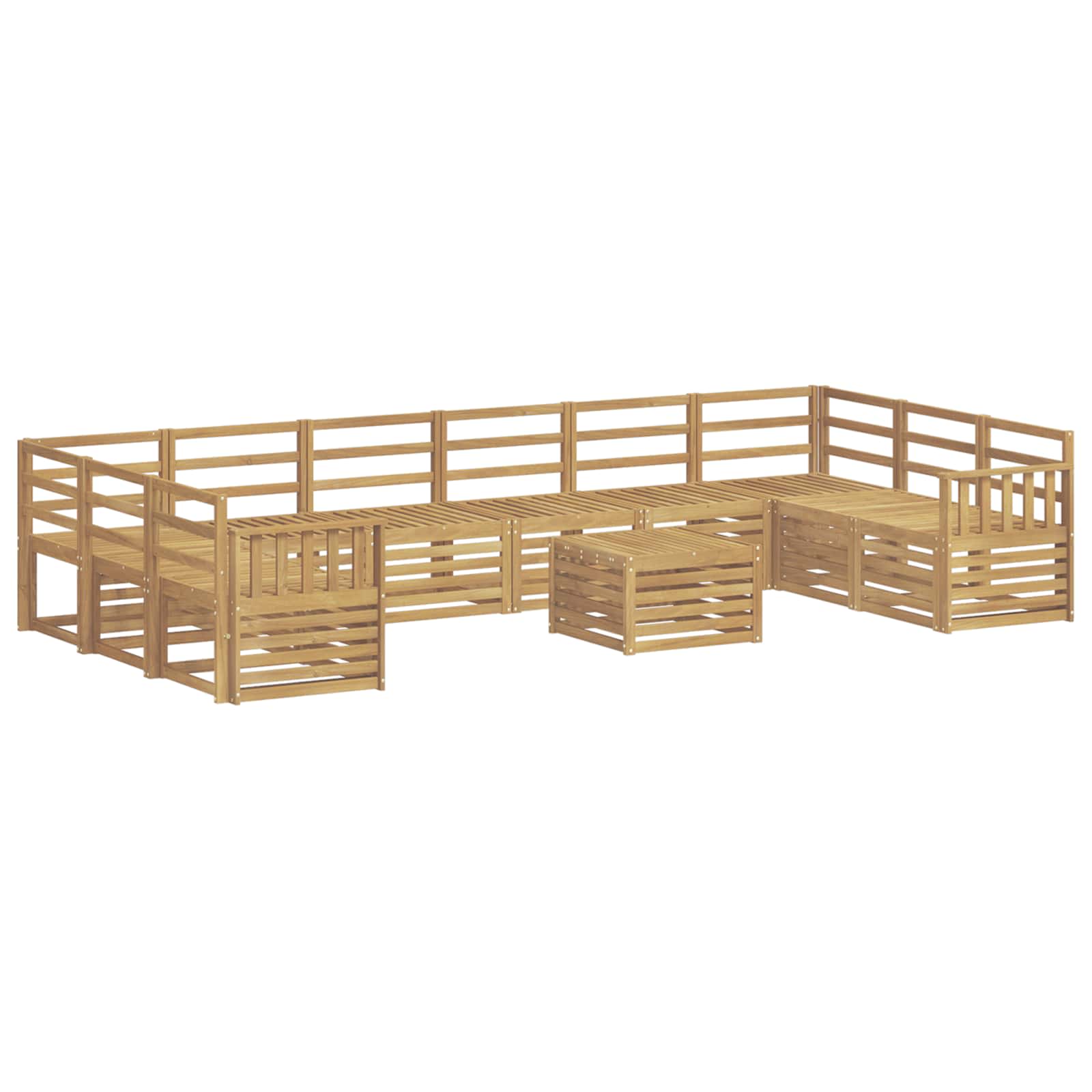 Set vanjskih sofa 11 pcs Bijela 59 x 59 x 37 cm