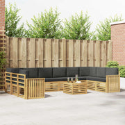 Set vanjskih sofa 11 pcs Bijela i antracit 59 x 59 x 37 cm