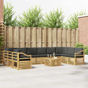 Set vanjskih sofa 8 kom. Bijela i Antracit Poliester