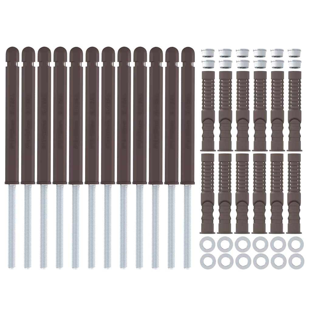 Podupirači za plutajuće police 12 pcs Bež Ø12 x 190 mm Čelik