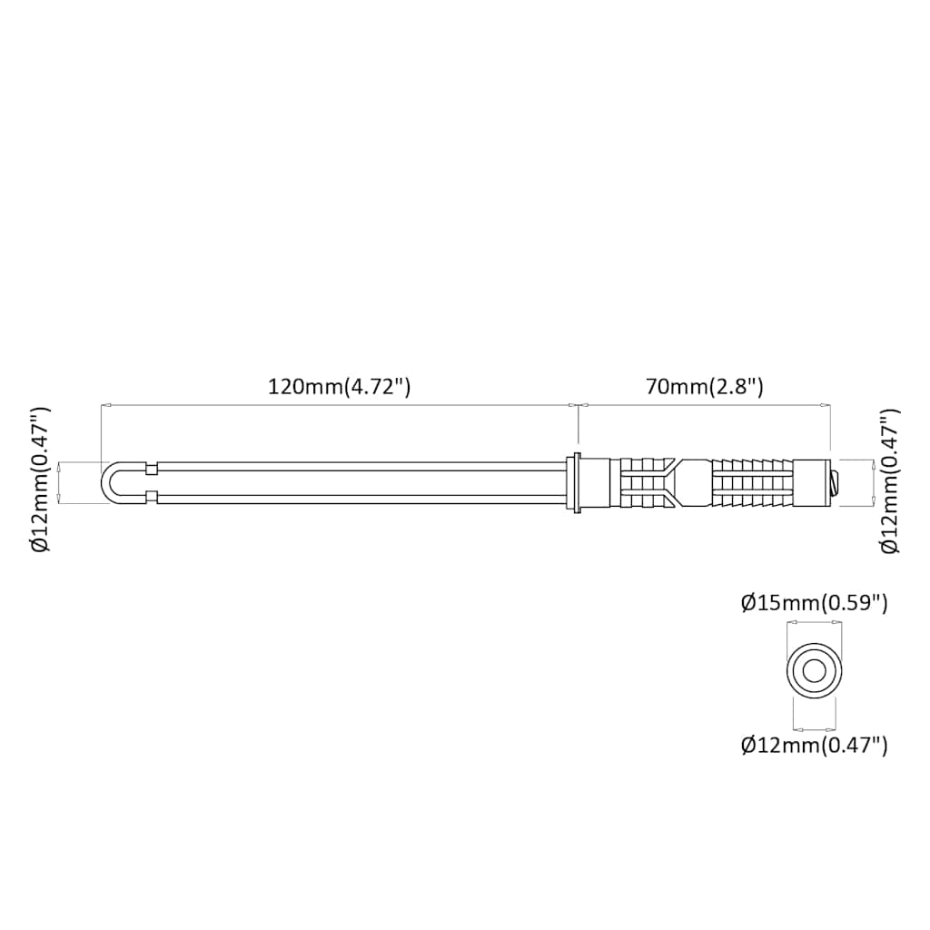 Podupirači za plutajuće police 12 pcs Bež Ø12 x 190 mm Čelik