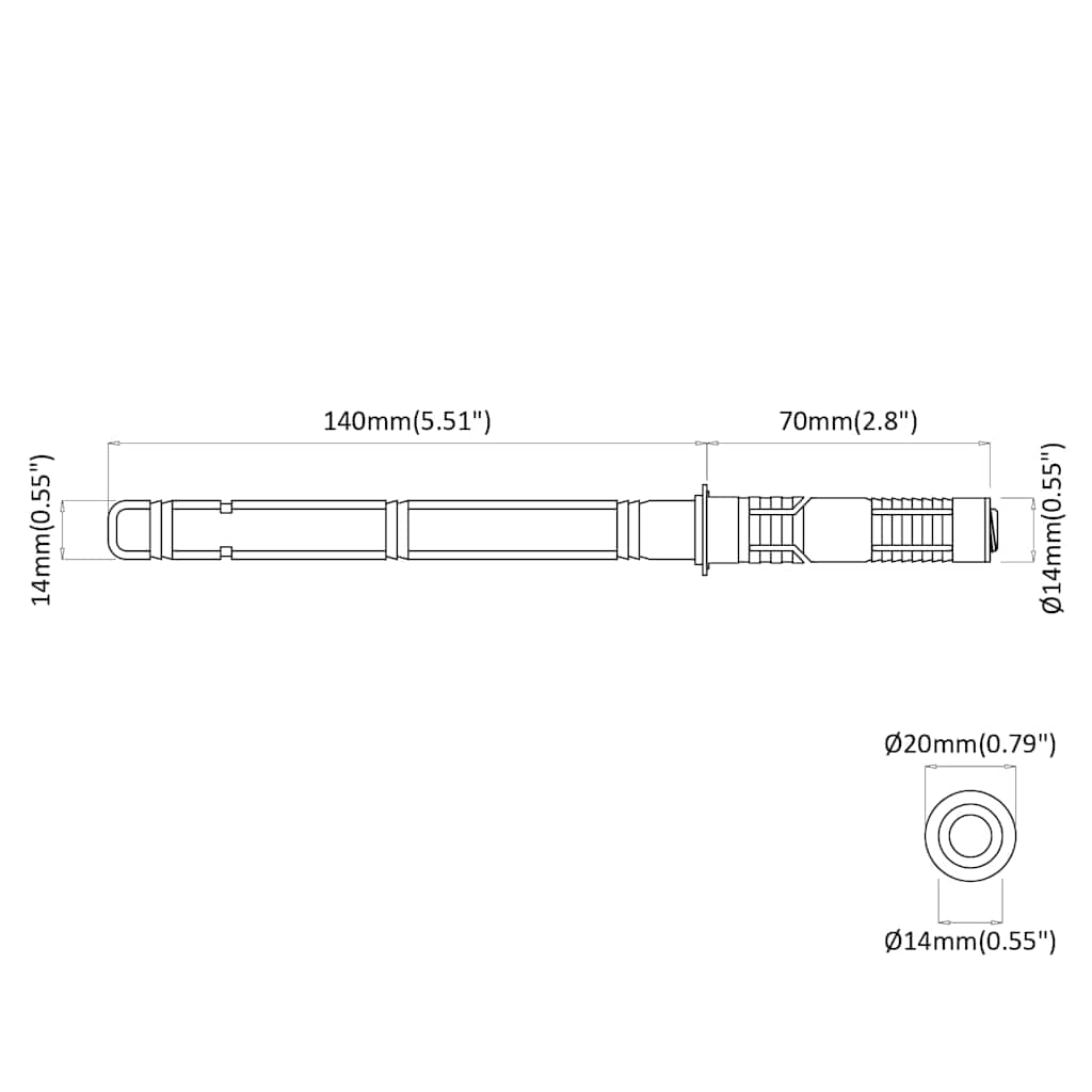 Podupirači za plutajuće police 12 pcs Bež Ø14 x 210 mm Čelik