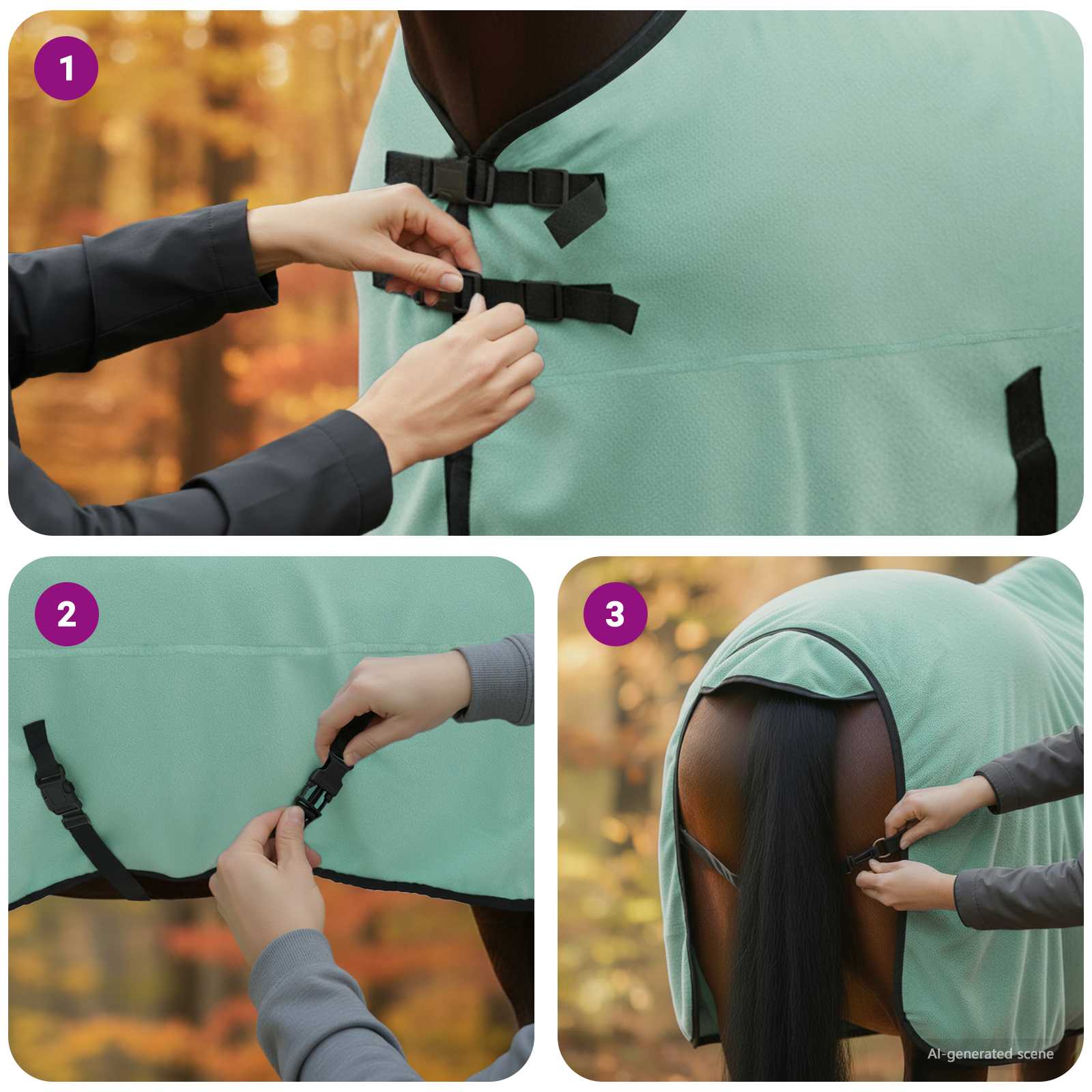Pokrivač za konje Specijalna zelena 125 cm Poliester