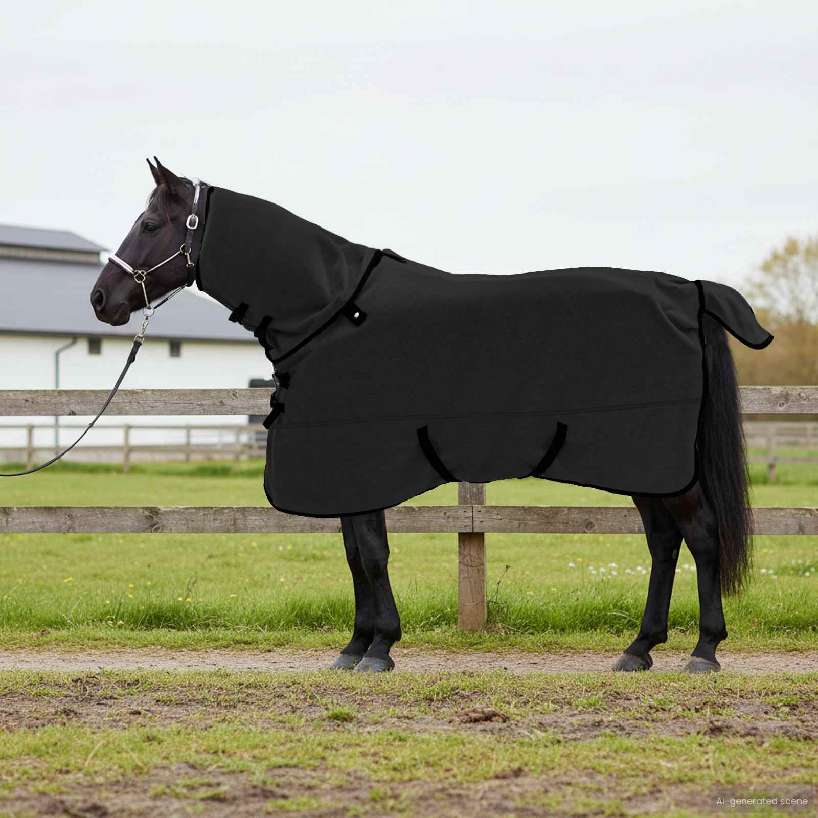 Pokrivač za konje Crna 135 cm Poliester