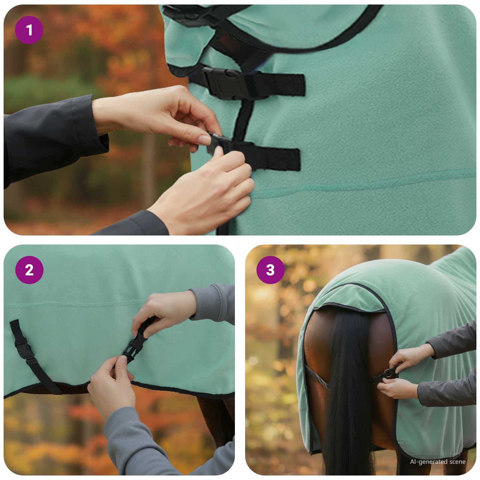 Pokrivač za konje Specijalna zelena 125 cm Poliester