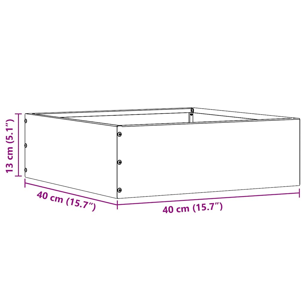 Ograda oko Travnjaka Bijelo 40 x 40 x 13 cm Čelik