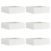 Ograda oko Travnjaka 6 pcs Bijelo 40 x 40 x 13 cm Čelik