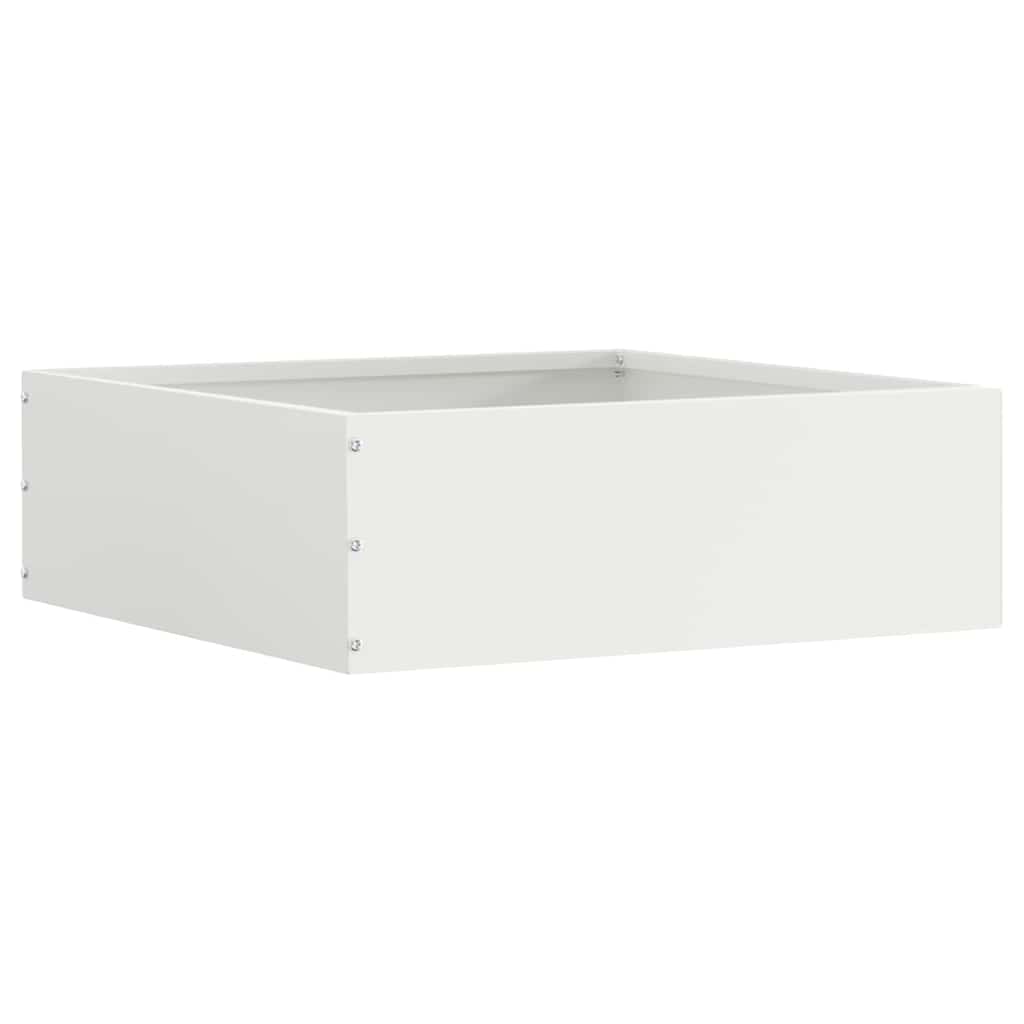 Ograda oko Travnjaka 6 pcs Bijelo 40 x 40 x 13 cm Čelik