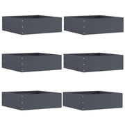Ograda oko Travnjaka 6 pcs Antracit 40 x 40 x 13 cm Čelik