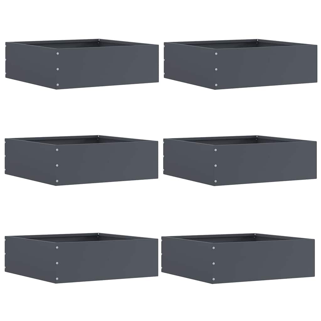 Ograda oko Travnjaka 6 pcs Antracit 40 x 40 x 13 cm Čelik
