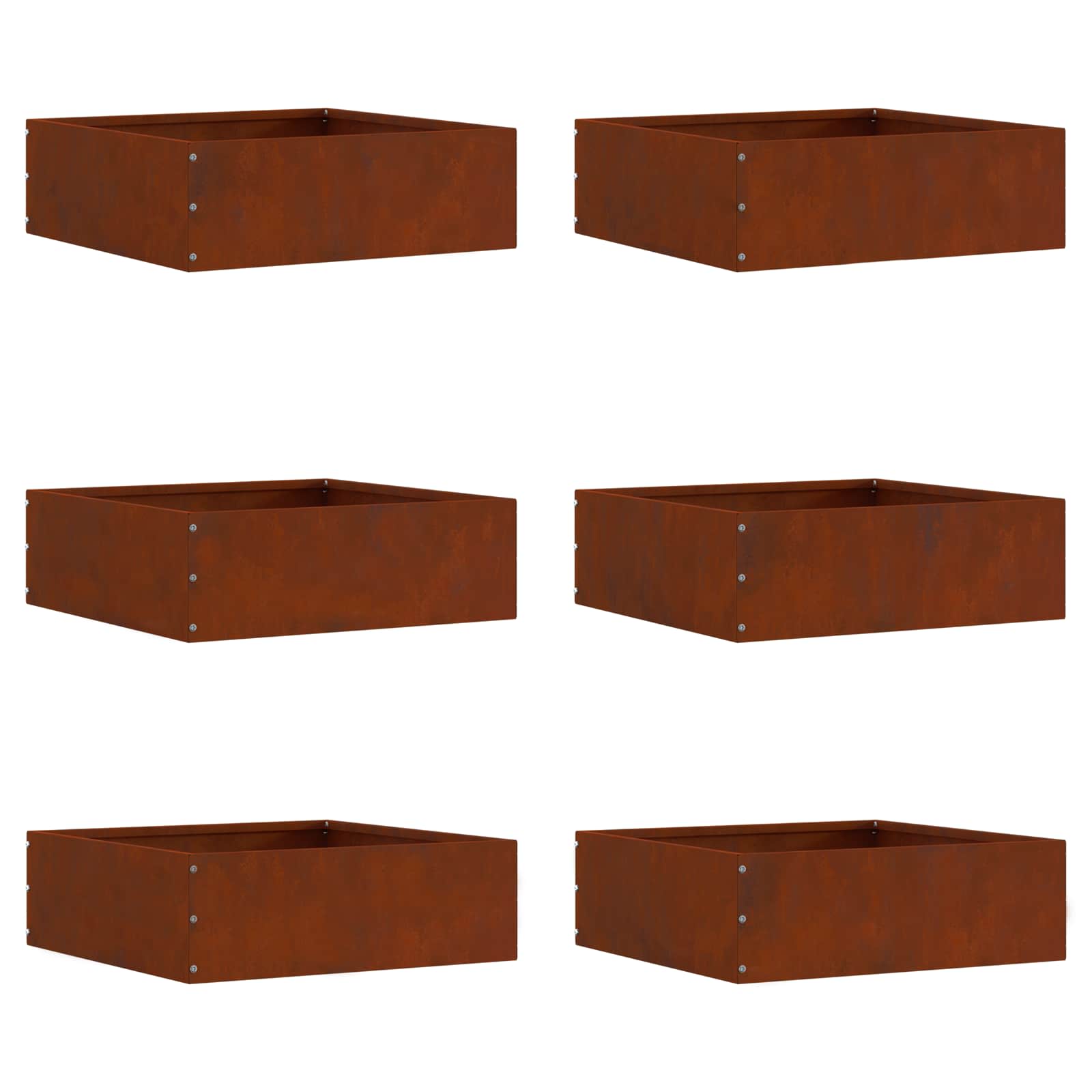 Ograda oko Travnjaka 6 pcs Rđa 40 x 40 x 13 cm