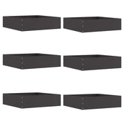 Ograda oko Travnjaka 6 pcs Crna 50 x 50 x 13 cm Čelik