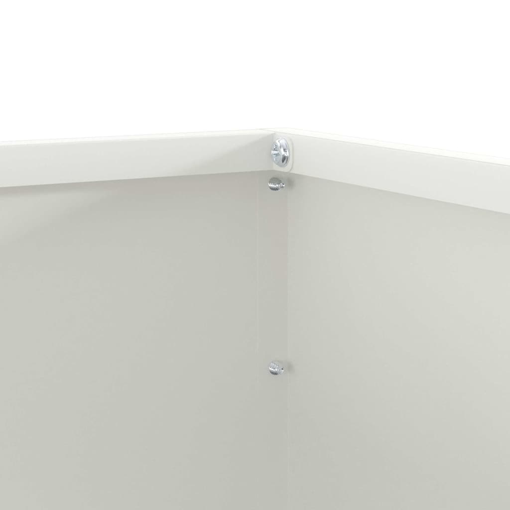 Ograda oko Travnjaka 6 pcs Bijelo 50 x 50 x 13 cm Čelik