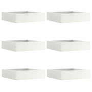 Ograda oko Travnjaka 6 pcs Bijelo 50 x 50 x 13 cm Čelik