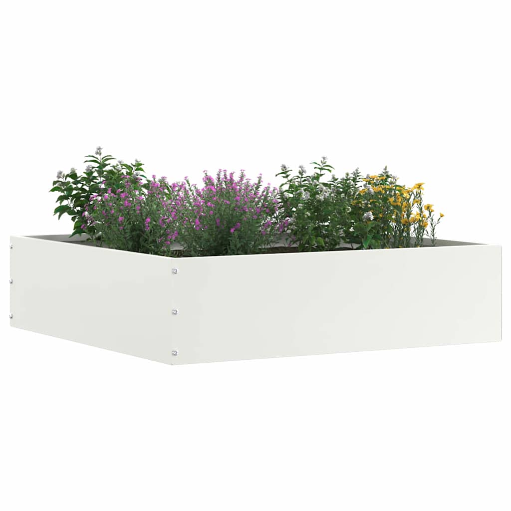 Ograda oko Travnjaka 6 pcs Bijelo 50 x 50 x 13 cm Čelik