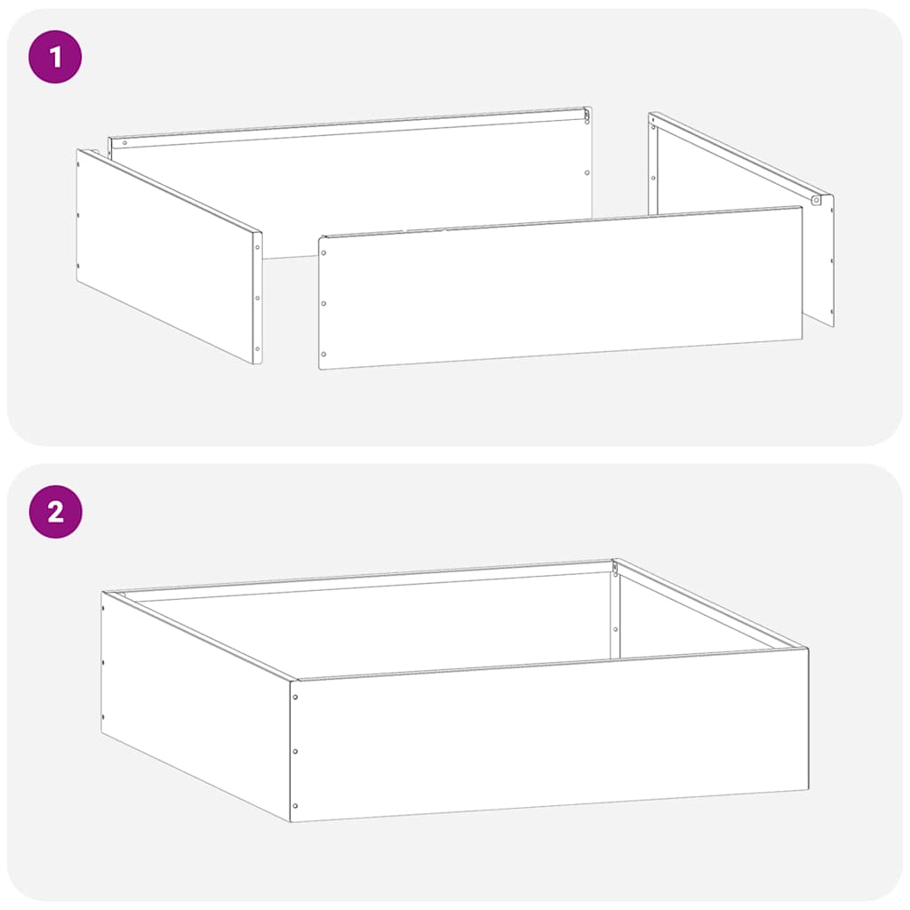 Ograda oko Travnjaka 6 pcs Srebrno 50 x 50 x 13 cm