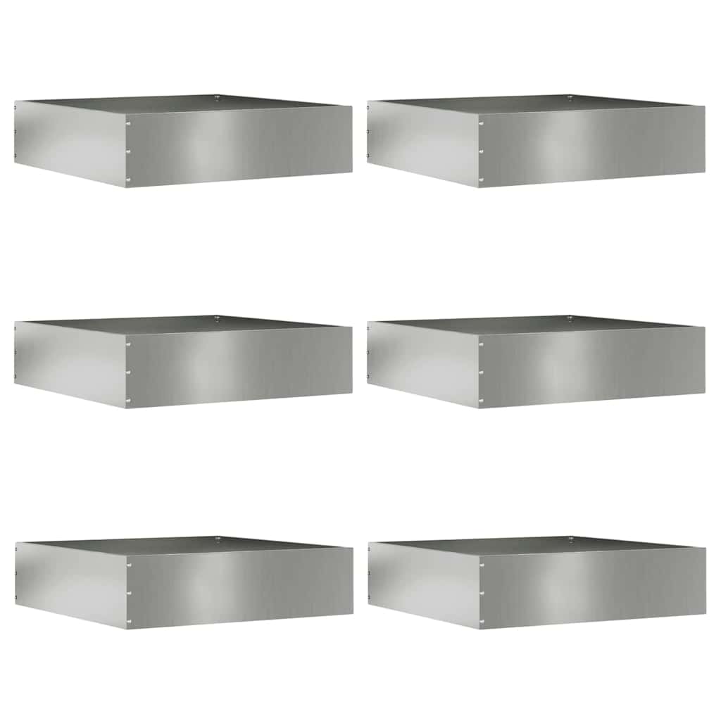 Ograda oko Travnjaka 6 pcs Srebrno 50 x 50 x 13 cm