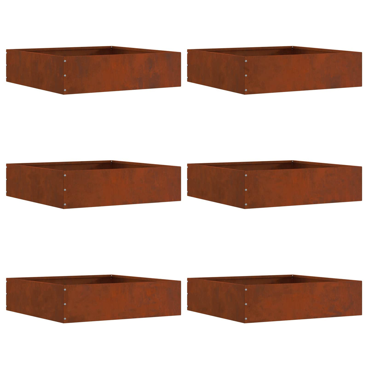 Ograda oko Travnjaka 6 pcs Rđa 50 x 50 x 13 cm