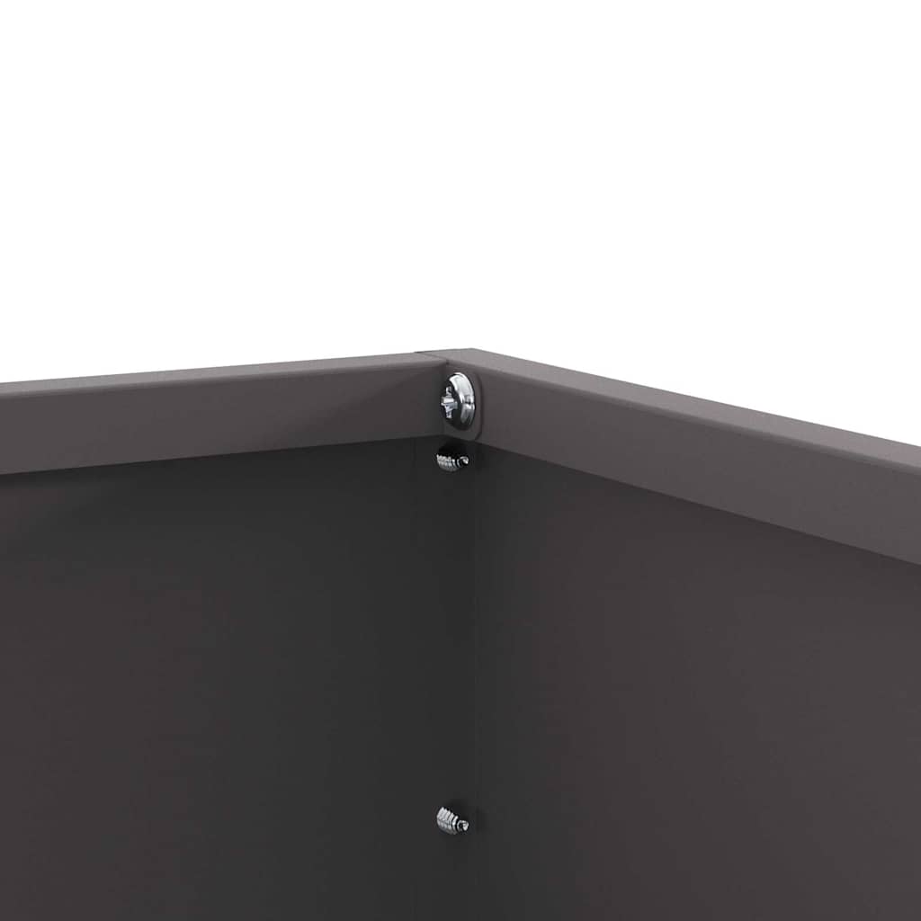 Ograda oko Travnjaka 6 pcs Crna 60 x 60 x 13 cm Čelik