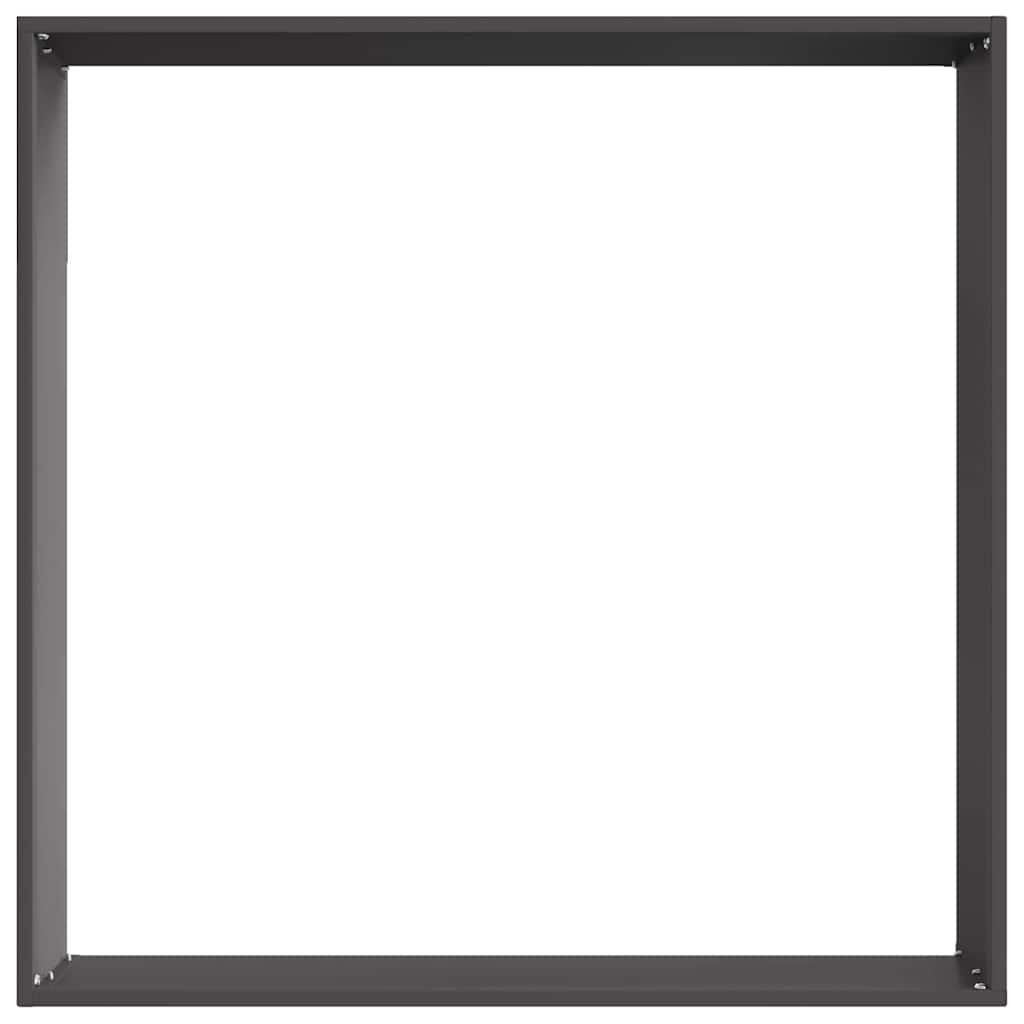 Ograda oko Travnjaka 6 pcs Crna 60 x 60 x 13 cm Čelik
