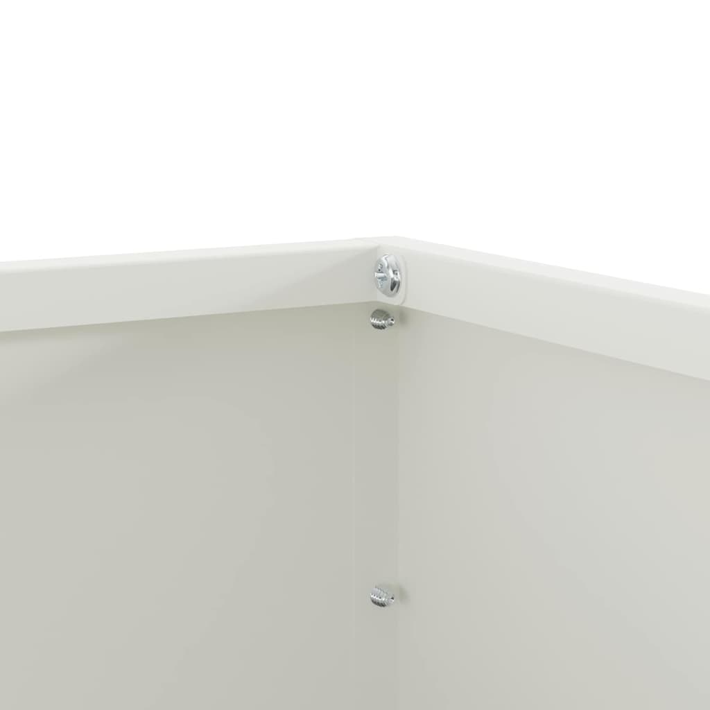 Ograda oko Travnjaka 6 pcs Bijelo 60 x 60 x 13 cm Čelik