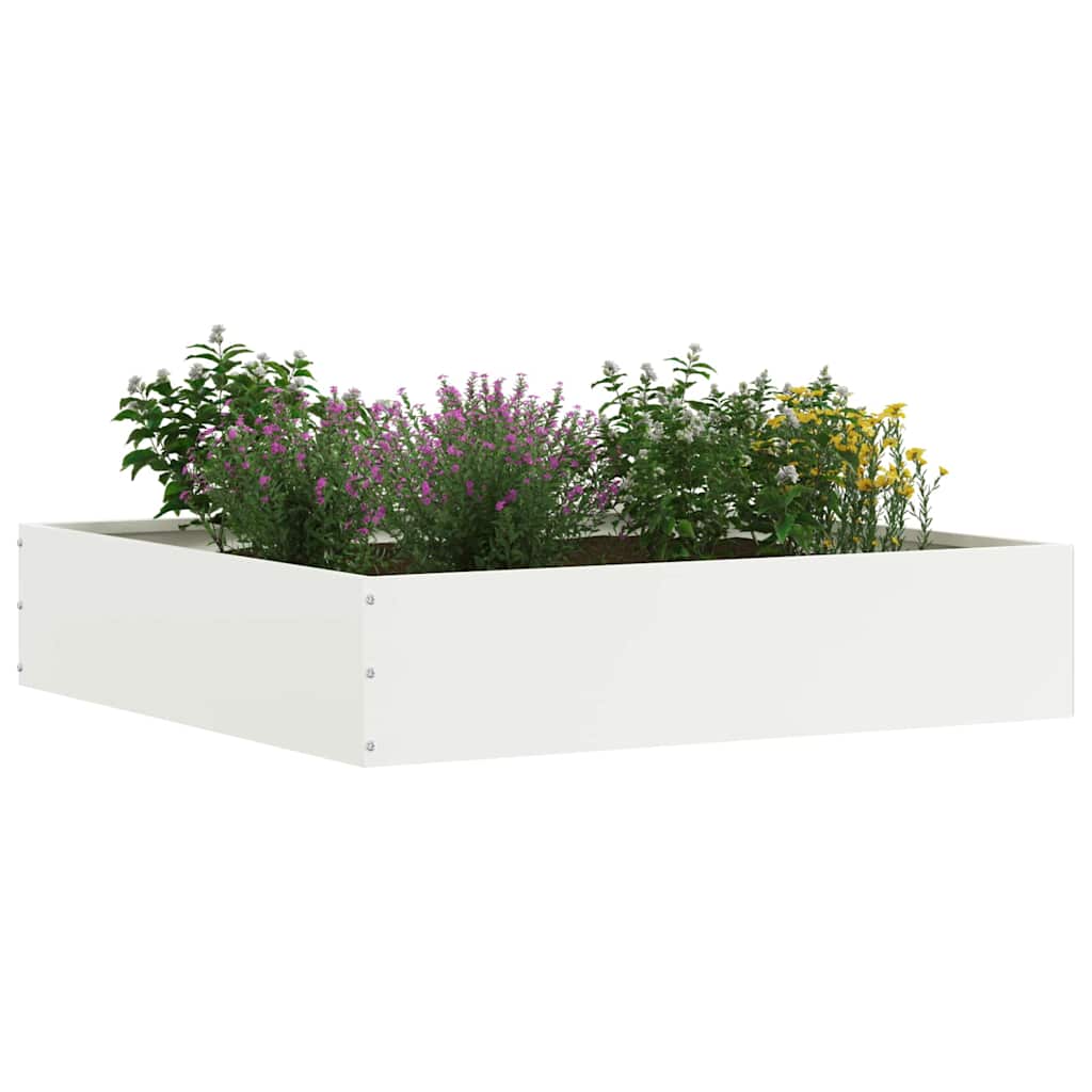Ograda oko Travnjaka 6 pcs Bijelo 60 x 60 x 13 cm Čelik