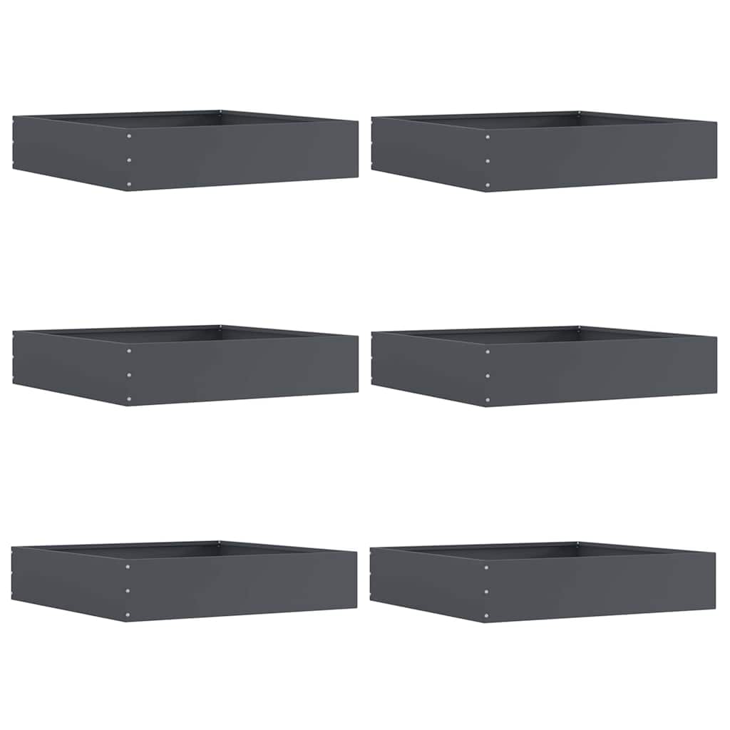 Ograda oko Travnjaka 6 pcs Antracit 60 x 60 x 13 cm Čelik