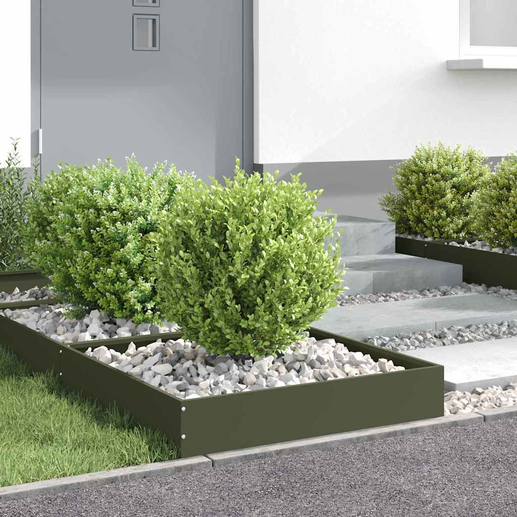Ograda oko Travnjaka 6 pcs Maslinasto zelena 60 x 60 x 13 cm