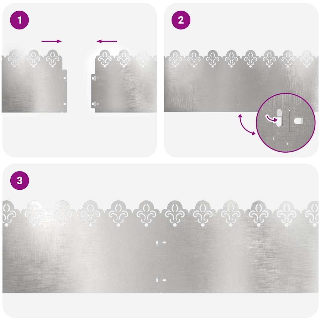 Rubnjaci za travnjak 10 pcs 103 x 0,05 x 22 cm Nehrđajući čelik