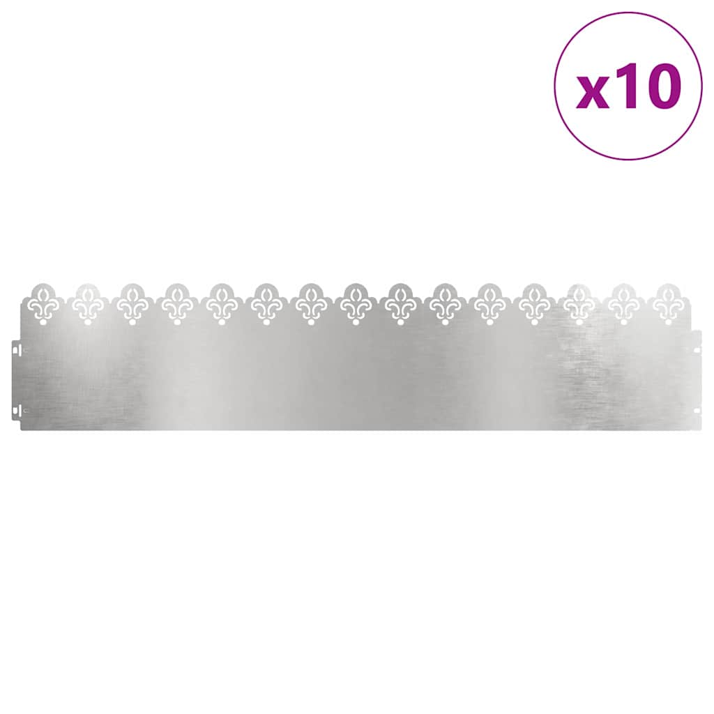 Rubnjaci za travnjak 10 pcs 103 x 0,05 x 22 cm Nehrđajući čelik