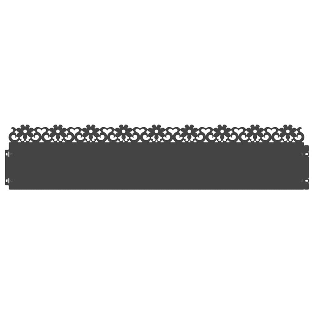 Rubnjaci za travnjak 10 pcs Crna 103 x 0,05 x 22 cm Čelik