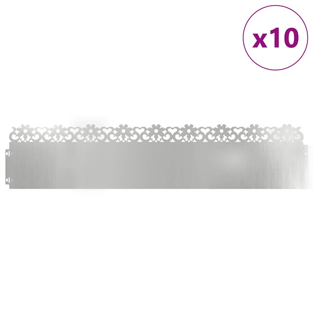 Rubnjaci za travnjak 10 pcs 103 x 0,05 x 22 cm Cinkani čelik